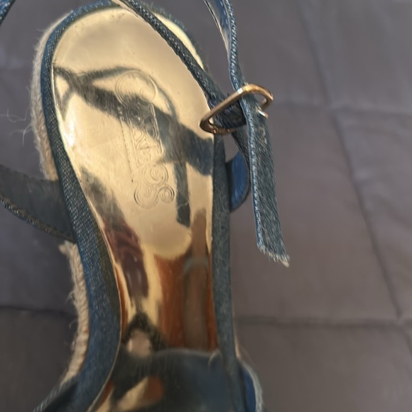 Denim espadrilles wedge sandals - Picture 4 of 6